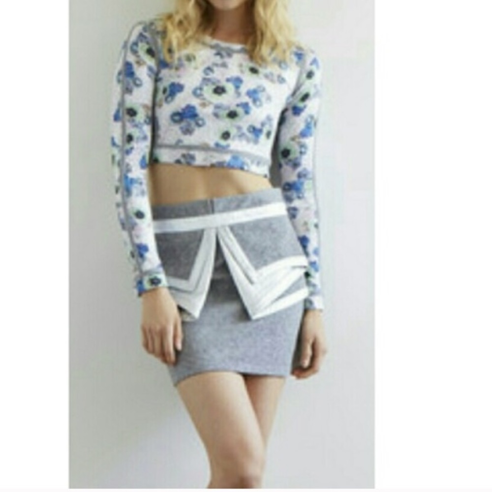 Whitney eve marbled grey and metallic silver Skirt